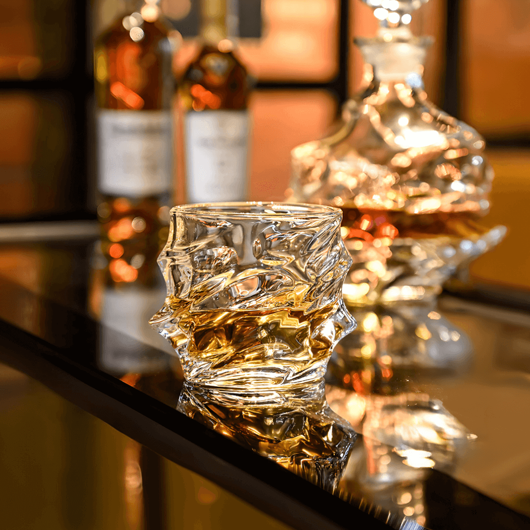 Storm Japanese Crystal Glasses & Decanter Set