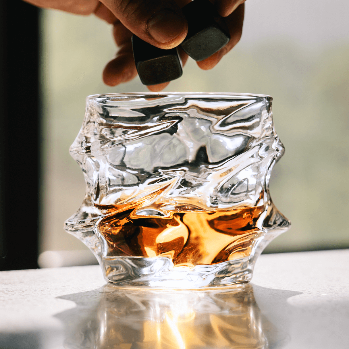 Storm Japanese Crystal Glasses & Decanter Set